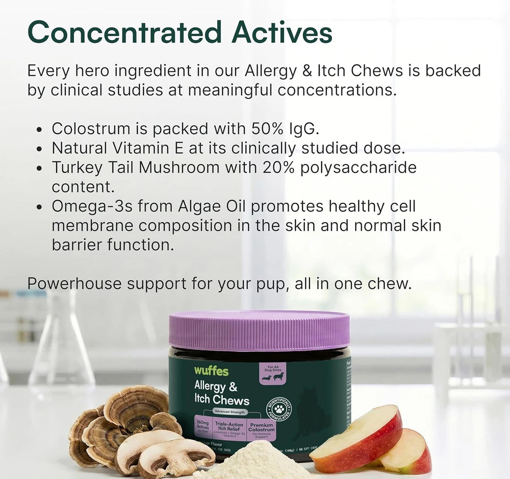 Wuffes Dog Allergy Chews for Seasonal Pollen