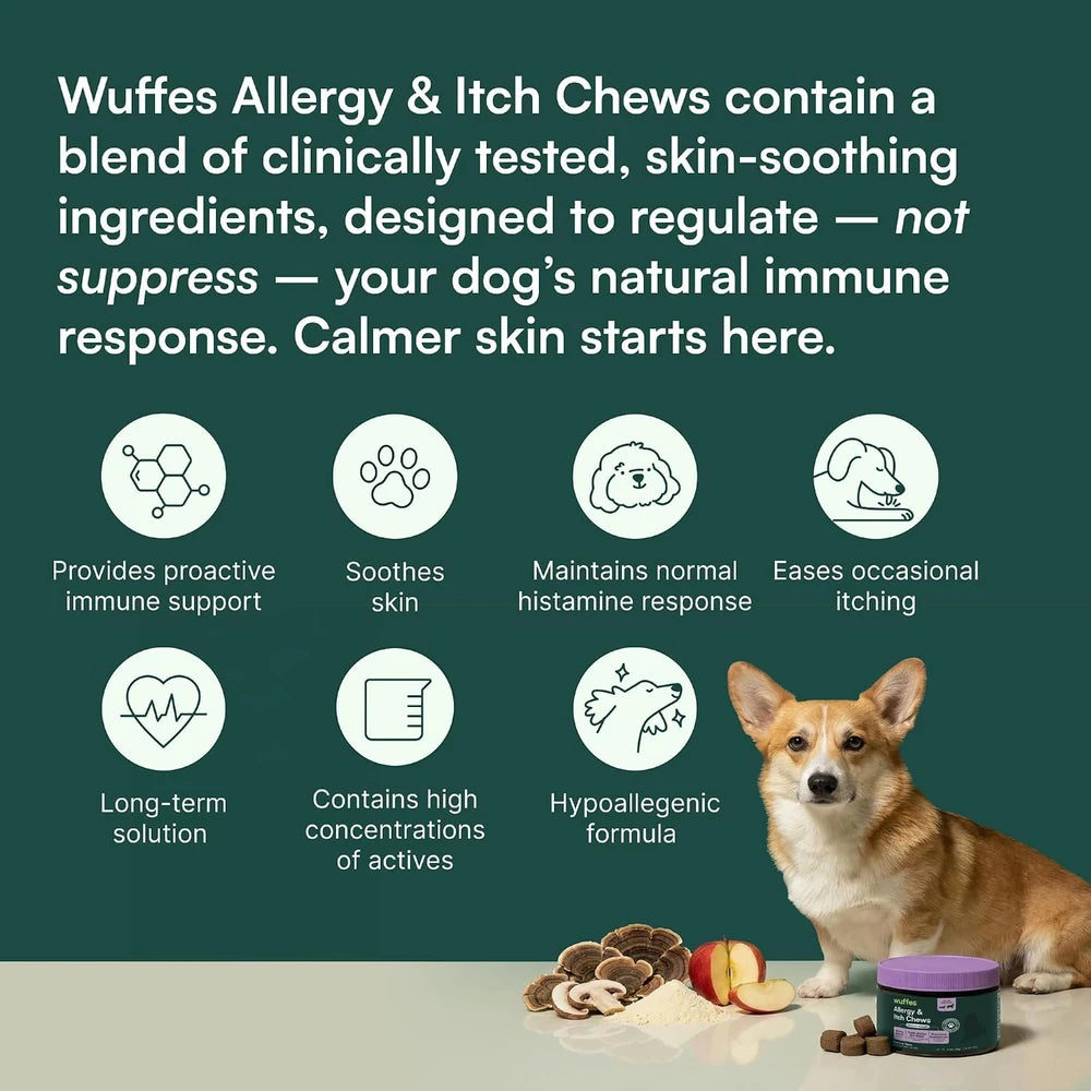 Wuffes Dog Allergy Chews for Seasonal Pollen