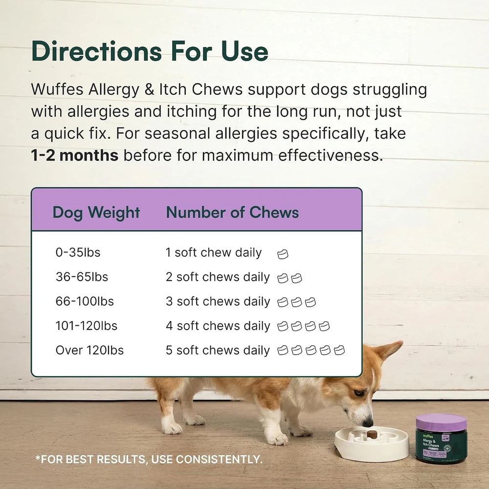 Wuffes Dog Allergy Chews for Seasonal Pollen